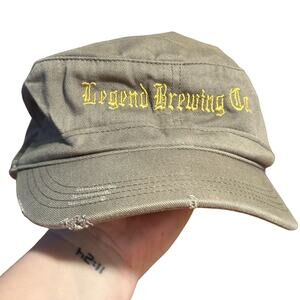 LEGEND BREWING CO Craft Brewery Hat Army Green Richmond Virginia Beer Adjustable